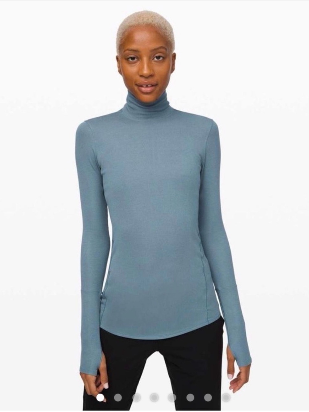 lululemon athletica Slate Blue Turtleneck Long Sleeve Top